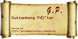 Guttenberg Péter névjegykártya