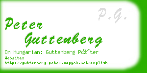 peter guttenberg business card